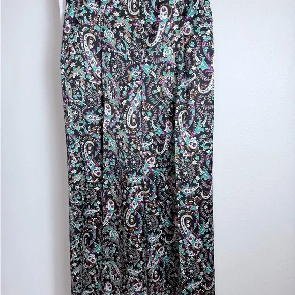 Ann Taylor Multicolor Paisley Wide-Leg Pants - Picture 3 of 16